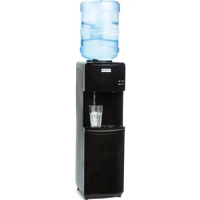 Top Loading Hot and Cold Water Dispenser - Water Cooler for 5 Gallon Bottles and 3 Gallon Bottles - Includes Child Safety Lock