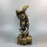 古玩熱賣仿古銅器復古做舊工藝品乾隆年制濟公銅像老銅器擺件特價