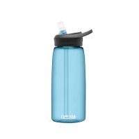 【CAMELBAK】1000ml eddy+多水吸管水瓶 透藍(全新設計/水壺/水瓶/多喝水)