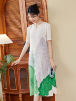 Af034 One Size (45-75kg) Summer Loose Belly-Covering A- Line Short Sleeve Summer WomenS Three-House 