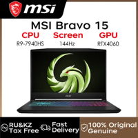 MSI Gaming Laptops MSI Bravo 15 AMD Ryzen 9 7940HS 16G/32G DDR5 RTX4060 M.2 SSD 15.6"144Hz Gaming Notebook PC