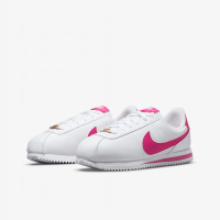 NIKE 耐吉 CORTEZ BASIC SL GS 阿甘鞋 休閒鞋 大童 女 白桃紅 復古 穿搭(904764-109 ∞)