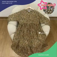 [PROMO FUNA] Midi Dress Rayon Premium Jumbo Busui Zipper Misni Berkualitas XXXL KALMIA OLIVE