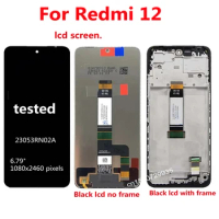 Best LCD For Xiaomi Redmi 12 Display Touch Screen Digitizer Assembly Glass Sensor with Frame Mobile Pantalla for redmi12