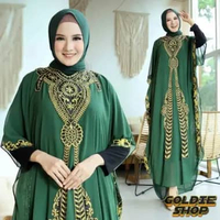 Goldie Shop Kaftan BORDIR Layla FREE L - XXL 10WARNA / Kaftan Mewah Lebaran / Pakaian Muslim Baju Le
