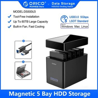 ORICO DS series Hard Drive Docking Station 2 5 Bay USB3.0 to SATA 3.5 inch Magnetic-type 90TB 5Gbps HDD Enclosure Case PC case