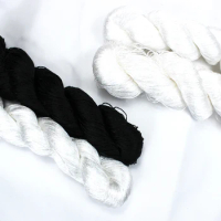 Silk thread 1pcs 100% hand embroidery embroider cross stitch 400m silk embroidery thread black/white/4 pure colors