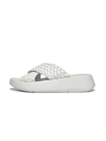 รองเท้าแตะผู้หญิง F MODE WOVEN-LEATHER CROSS รุ่น FW8-A45 สี BLUE