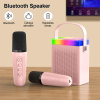 Speaker Bluetooth Mini Karaoke Dengan Mikrofon - Portabel, Suara HD, Bass Keras, Tanpa Kabel, Tersam