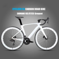 TWITTER CYCLONE V3 Full Carbon Fiber Road Bike Shimano R7120 24 Speed Full Hydraulic Disc Brake Complete Race Bicycle For Sale