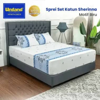 Uniland Sprei Set Katun Sherinna - Seprei Estetik / Fitted Bedsheet Abu-abu 140 x 200