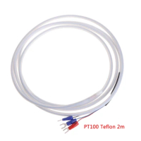 2M PTFE PT100 RTD 3 Wire Temperature Sensor Oil Waterproof Anti-corrosion