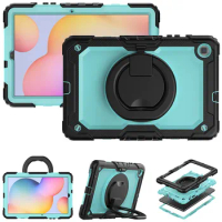 Shockproof Case for Samsung Galaxy Tab S6 Lite 10.4 2022 2020 Silicone Kids Safe Cover with Handle Grip P615 P610 P613 P619
