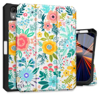 Colorful Flowers Case for iPad Mini 6 2021 (6th Generation) Magnetic Stand Cover Auto Sleep/Wake for iPad Mini 6th Gen 8.3 Inch