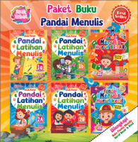 ANAK HEBAT PANDAI MENULIS HURUF 1 PAKET ISI 6 BUKU Belajar Bag Paper Stationery