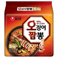 其他品牌 - 韓國進口農心魷魚海鮮拉麵正宗韓式拉麵速食麵袋裝五連包速食湯麵