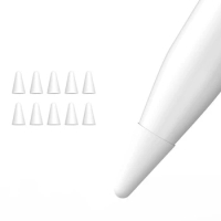 10Pcs Silicone Replacement Tip Case Protective Cover for Apple Pencil 1St 2Nd Touchscreen Stylus Pen Case White