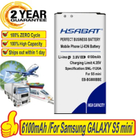 HSABAT 6100mAh EB-BG800BBE EB-BG800CBE Battery for Samsung GALAXY S5 mini S5MINI G800 G870a G870W G800F G800H G800A G800Y G800R