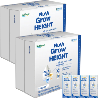 2 thùng Sữa Bột Pha Sẵn NUVI GROW HEIGHT ít đường 180ML (lốc 4 hộp)