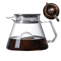 Coffee Pot Replacement Pour Over Carafe Microwavable Elegant Coffee Pot Cup With Stainless Steel Lid For Iced Tea Hot Or Cold