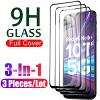 3 Pcs Full Cover Tempered Glass For Xiaomi Redmi Note 10T 5G Screen Protector On Note 10 T Note10 T Note10t 5G Protective Film