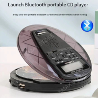 Portable CD Walkman with Bluetooth Speaker Ultra-thin CD Player Student English USB Flash Disk Repeat Speaker MP3 USB