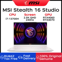 MSI Stealth 16 Studio Gaming Laptop 16 Inch 2.5K QHD 240Hz Screen Notebook i7-13700H DDR5 16GB 1TB SSD RTX4060 Gaming Computer