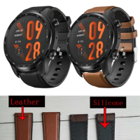 Watch Band For Ticwatch Pro 3 Ultra GPS Silicone Leather Strap For Ticwatch Pro X/2020/Pro 3 LTE/GTX/E2/S2 Bracelet Accessories