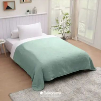 Dekoruma AMARI Selimut Tidur / Bed Cover Blanket / Selimut Bahan Microfiber Misty Grey