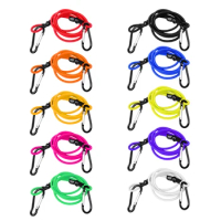 0.16' 3ft Strong Elastic Kayak Canoe and Paddle Board Tow Leash Tow Line Safety Lanyard with Double End Carabiner Clips Hooks