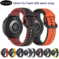 Silicone bracelet For Fossil GEN 6/5/5E 44mm 5 Carlyle/ Julianna/Garrett/5 LTE 45mm Sport band Replaceable watch strap