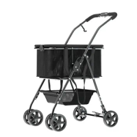 New Pet Stroller Multi-Functional Portable Shopping Cart Trolley Portable trolley car Household Trolley Outdoor Picnic dog cat