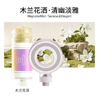 香氛凈水過濾花灑噴頭增壓vc香薰除氯美膚護發沐浴花灑洗澡神器無 木蘭花語 +太空環增壓花灑