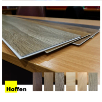HOFFEN พื้นไม้ SPC หนา 5.5 มม.กระเบื่องยางไวนิลผสมหิน วัสดุปูพื้น พื้นผิวไม้ธรรมชาติ 9 แผ่น 2 ตรม.