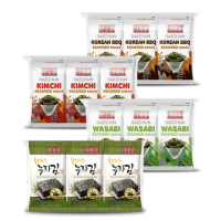 【韓味不二】韓國原裝大川海苔4G*16入x4袋組(烤肉/泡菜/芥末/橄欖油綠茶)