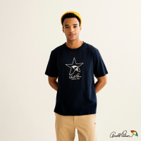 Arnold Palmer -中性款-胸前五角星LOGO刺繡T恤-深藍色