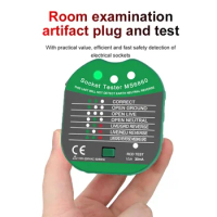 Socket Tester Outlet Tester 30mA RCD Test EU US UK Plug Polarity Phase Check Circuit Checker Smart Socket wiring status Detector