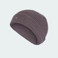 【adidas 愛迪達】帽子 毛帽 運動帽 SHORT BEANIE 灰 IY7031