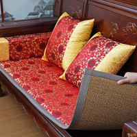 雙面紅木沙發坐墊套中式羅漢床涼席墊實木家具木沙發坐墊定做防滑