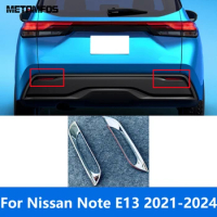 For Nissan Note E13 2021 2022 2023 2024 Chrome Rear Fog Light Lamp Cover Trim Foglight Frame Exterior Accessories Car Styling