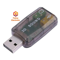 USB Soundcard 3D Sound 5.1 CH Audio Adapter Plug&Play
