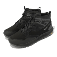Merrell 登山鞋 Nova Sneaker Boot Bungee WP 男鞋 黑 灰 防水 真皮 戶外 郊山 ML067109