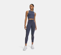 [Under Armour 女 RUN 96 緊身長褲]-暴雨灰