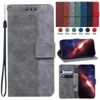 Embossed Case For Samsung Galaxy Xcover 5 S21 FE S22 Plus Note 10 20 Ultra A12 A21S A22 A52 A52S 5G 4G Wallet Stand Cover