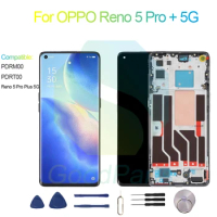 For OPPO Reno 5 Pro + 5G Screen Display Replacement 2400*1080 PDRM00, PDRT00,Reno 5 Pro Plus 5G LCD Touch Digitizer Assembly