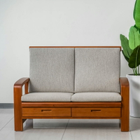 【領券!92折滿3300再折300可累折】瑪荷尼家具Mahogany-全原木 桃花心木 雙人 木製沙發 科隆2人沙發