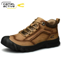 Camel Active New Trekking Boots Classic Men's Outdoor Shoes Genuine Leather Winter Boots Retro Men Casual Shoes Leisure Footwear