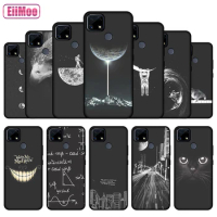 EiiMoo Silicone Phone Case For OPPO Realme 7i Global Version Matte Thin Black Cover Cute Cartoon Pattern For Realme 7i Global
