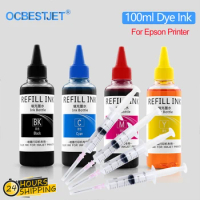 100ml Refill Dye Ink Kit For Epson XP-2100 XP-2101 XP-2105 XP-3100 XP-3105 XP-4100 XP-4101 XP-4105 EW-052A EW-452A Printer