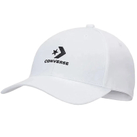 【CONVERSE】帽子 運動帽 棒球帽 遮陽帽 LOCK UP BASEBALL CAP 白 10022130-A02